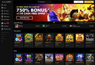 Black Diamond AUD Pokies Screen